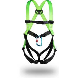 FLG Safetytec Arbeitssicherheit Safety Harness with Aluminium Screw Carabiner and Transport Bag