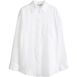 H&M Oversized Linen Shirt - White
