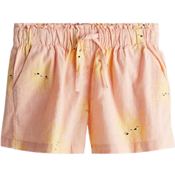 H&M Linen Blend shorts - Peach Pink/Suns (1213790009)
