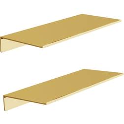HNVNER Metal Brushed Gold Wall Shelf 76.2cm 2pcs