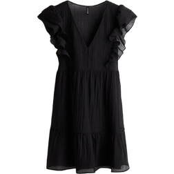 H&M Frill Trimmed Dress - Black