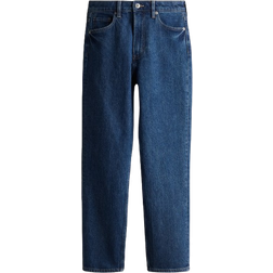 H&M Slim Straight High Ankle Jeans - Denim Blue