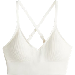 H&M Seamless Medium Support Sports bra with DryMove - White