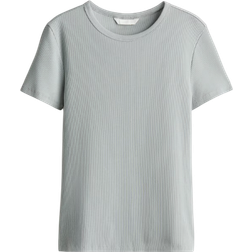 H&M Ribbed T-shirt - Turquoise