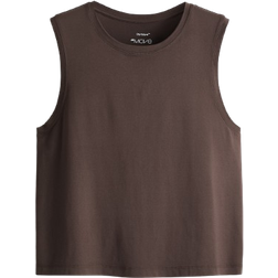 H&M Boxy Sports Tank Top With Drymove - Brown