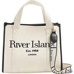 River Island Embroidered Tote Bag - Cream