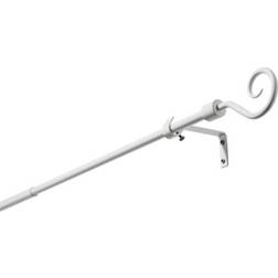SoleVito Gardinstång Snäcka Vit Ø 16 mm Utdragbar 200-300 cm