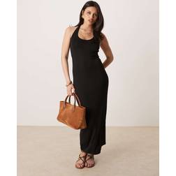 Gina Tricot Tie Up Backless Halterneck Dress - Black