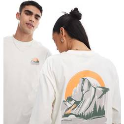 The North Face Mountain View Backprint Oversized T-Shirt - Off White
