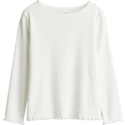 H&M Langærmet Jersey Top - Hvid