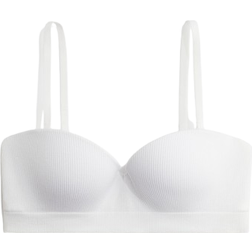 H&M Seamless Padded Balconette Bra - White