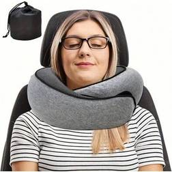 Shein Travel Pure Memory Foam 1pc Neck Pillow Grey, Blue