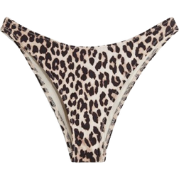 H&M Bikini Bottoms Cheeky - Light Beige/Leopard Print