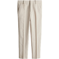 H&M Linen Blend Suit Trousers - Beige