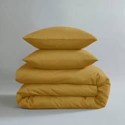 Dunelm Pure Cotton Plain Dye Duvet Cover Yellow (200x135cm)