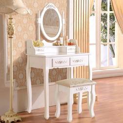 Temu Uenjoy White Schminktisch 40x143cm