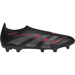 adidas Predator League Laceless FG/MG M - Core Black/Grey Four/Lucid Red