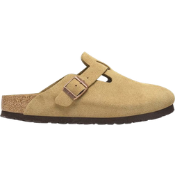 Birkenstock Boston Suede Leather - Latte Cream