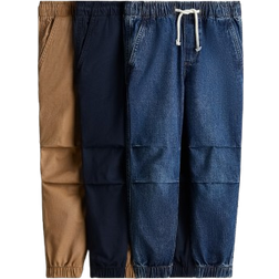 H&M Boys 3-Pack Cotton Joggers - Blue