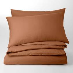 Dunelm Pure Cotton Plain Dye Duvet Cover Orange (200x135cm)