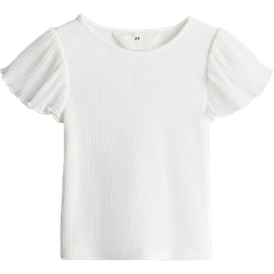 H&M Chiffon Sleeve Top - White
