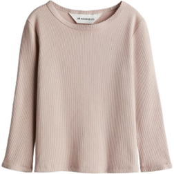 H&M Mädchen Geripptes Jerseyshirt Rosa 134/140 8-10Y
