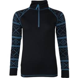 Stormberg Women's Halsafjell Half Zip Sweater - Jet Black/Spring Lake