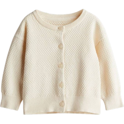 H&M Patterned Cotton Cardigan - Cream (1230505002)