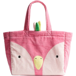 H&M Animal Motif Beach Bag - Pink/Parrot