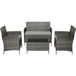 EVRE 4-seater - Grey Outdoor Lounge Set, 1 Table incl. 2 Chairs & 1 Sofas
