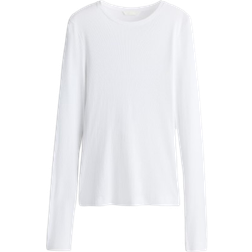 H&M Ribbed Cotton Top - White
