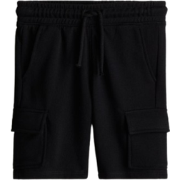 H&M Cargo Sweatshirt Shorts - Black (1179978004)