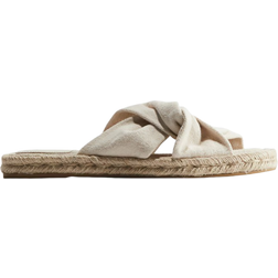 H&M Twist-Detail Espadrille Sandals - Beige