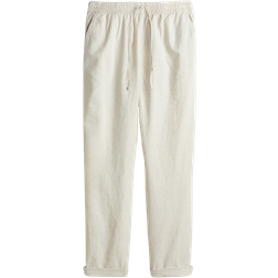 H&M Linen-Blend Joggers - Light Beige