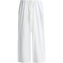 H&M Straight Drawstring Trousers - White