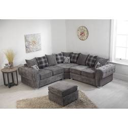 B&Q Verona Corner Set Kensington Grey Sofa 258cm 5 Seater