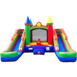 POGO Inflatable Bounce House & Double Slide Combo Unit without Blower