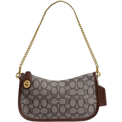Coach Swinger Bag In Signature Jacquard - Brass/Oak Maple