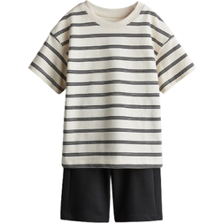 H&M Boys 2-Piece T-Shirt And Shorts Set - Grey
