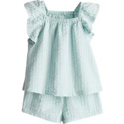 H&M Set 2-Piece - Light Turquoise/Striped (1123543011)