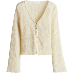 H&M Textured Jersey Top - Light Beige