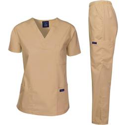 Dagacci Medical Uniform Set - Brown