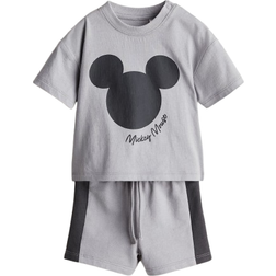 H&M Baby 2-teiliges Set mit Print Grau 9-12M