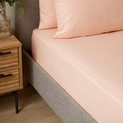 Dunelm Soft Cotton Plain Bed Sheet Orange (190x90cm)
