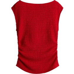 H&M Textured Jersey Top - Red