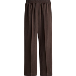 H&M Pull-On Twill Trousers - Dark Brown