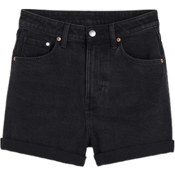H&M Mom Ultra High Denim Shorts - Black