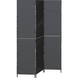 vidaXL 3 Panels Black Rumsavdelare 146x180cm