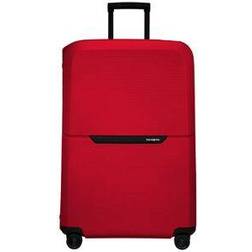 Samsonite Magnum ECO 81cm 4-Wheel Extra Large Suitcase Hibiscus Red