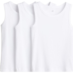 H&M Jungen 3er-Pack Baumwoll-Tanktops Weiß 134/140 8-10Y